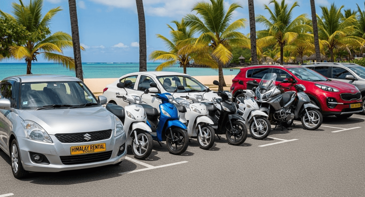 Scooter, motorbike and car rental hero image for Himalay Rental Tours in Mauritius
